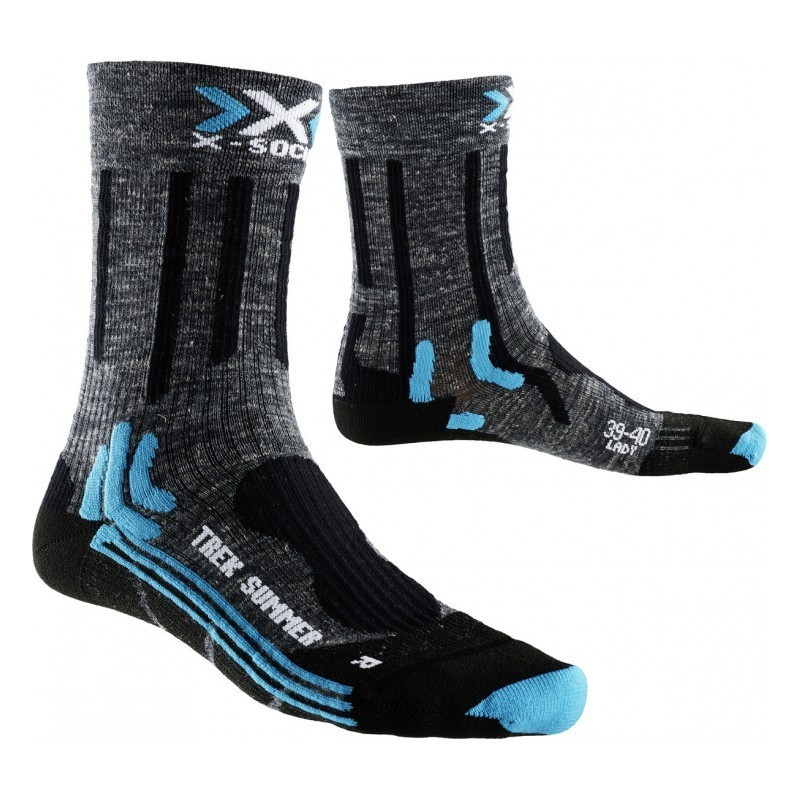 CHAUSSETTE TREKKING SUMMER FEMME ANTHRACITE / NOIR