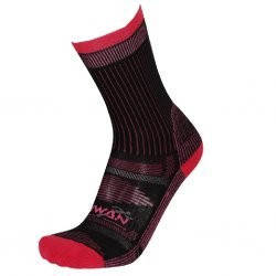 CHAUSSETTES THERMOCOOL COMPOSTELLE NOIR FRAMBOISE