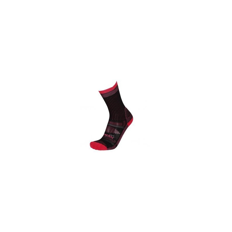 CHAUSSETTES THERMOCOOL COMPOSTELLE NOIR FRAMBOISE