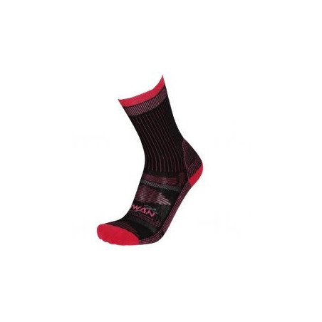 CHAUSSETTES THERMOCOOL COMPOSTELLE NOIR FRAMBOISE