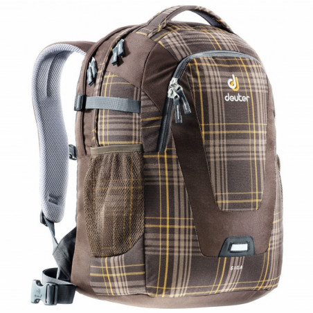 SAC À DOS GIGA - CHOCOLAT QUADRILLÉ