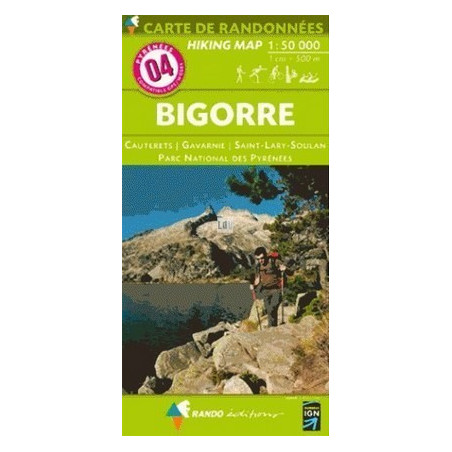 CARTE DE RANDONNÉES N° 4 BIGORRE 1/50.000