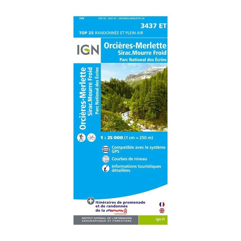 CARTE 3437ET ORCIERES-MERLETTE