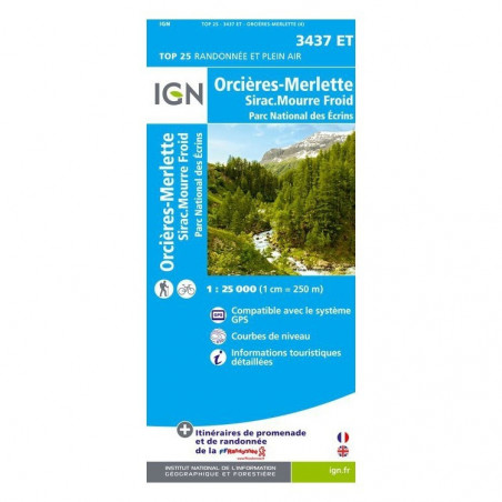 CARTE 3437ET ORCIERES-MERLETTE